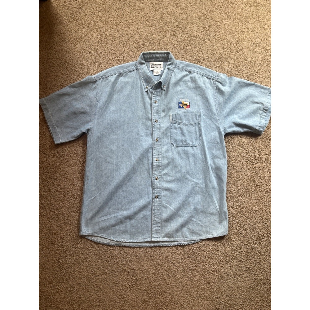 Most Wanted Made On Earth By Humans Mens Extra Large Denim Button Down Skater